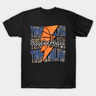 Graphic Basketball Timberwolves Proud Name Vintage T-Shirt